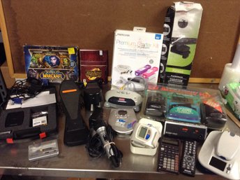 Electronics, Pressure Monitor, Automatic Pencil Sharpner, Video Game Accessories, Cd Player, Speakers And More