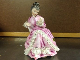 Enesco Japan Imports Hand Decorated Porcelain Woman Figure