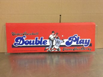Vintage Arcade Marquee Topper - Super Baseball Double Play