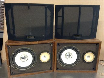 Pair Of 2 Vintage Fisher WS-460B Speakers