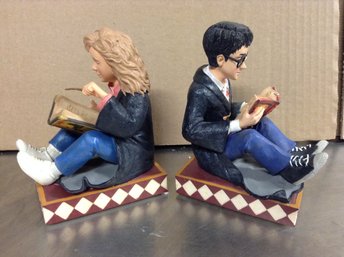 Harry Potter & Hermione Geanger Magic Quidditch Bookends