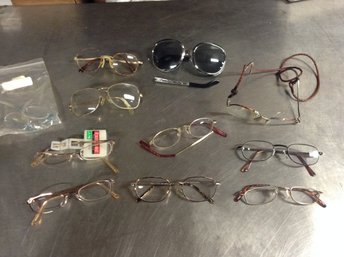 Lot Of Reading Glasses And Eye Glasses Parts