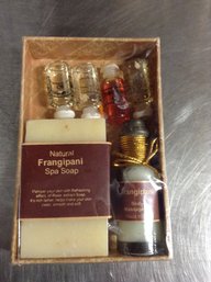 Frangipani Spa Soap And Body Massage Oil Kit