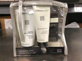 Dermal End Professional Essentials Set (makeup Remover, Sunscreen, Setting Powder)