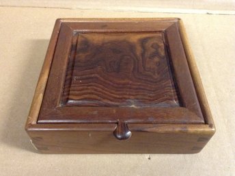 Vintage Mahogany / Cocobolo Wood Jewelry / Trinket Box