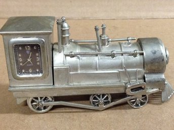 Locomotive Train Engine Shaped - Metal - Heavy - Quartz Clock