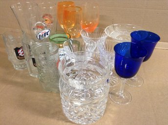 Large Lot Of Miscellaneous Crystal And Glassware (cups, Mugs, Jar)