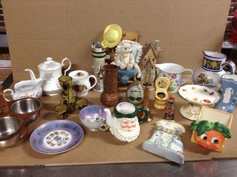 Lot Of Home Decor, Porcelain, Tea Pots, Vases And More