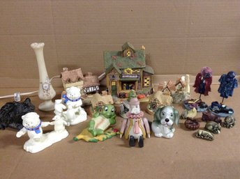 Decorative Village Houses, Figures, Vase, Miniture Animals - Home Decor