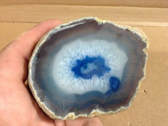 Polished Blue Geode Slice