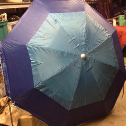 Large Blue Beach Umbrella