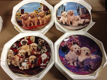 Royal Doulton Franklin Mint Dogs/puppies Limited Edition Collector Plates