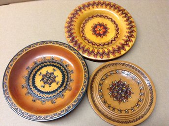Handcarved Decorative Wooden Plates