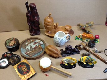 Home Decor (figures, Vintage Wood Toy Tiger, Mug)