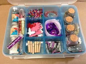Arts And Craft Supplies/supply Box - Tons Of Glitter