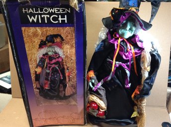 Awesome 2ft Tall Halloween Witch Figure In Original Box