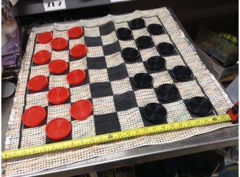Large Rug Checkers Board Game Set  - 25' Plus