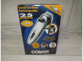 New Conair TC360BJ 2 In 1 Grooming System Cord/Cordless Rechargeable 25 Piece