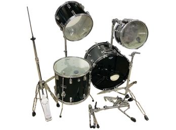 Vintage Pearl Drum Set With Original Pearl Stands