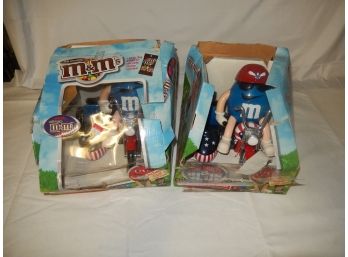 (2x) New Damaged Boxes M&M Motorcycle Candy Dispensers