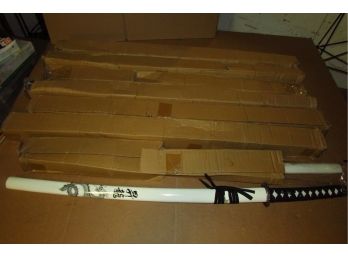 Lot Of 8 White Japanese Decorative Swords