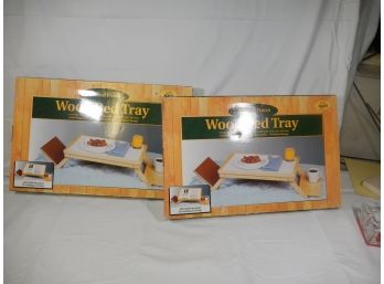 (2X) New Wood Bed Trays