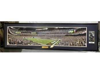 Darrelle Revis Signed Ticket W/ Coa New York Jets Stadium Panoramic Print 57x16