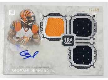 2013 Topps Museum Collection Giovani Bernard RC Patch Auto /69