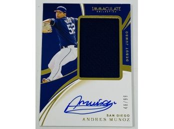 2020 Immaculate Andres Munoz Patch Auto /99