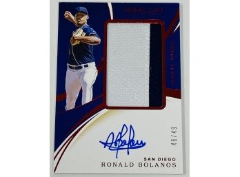 2020 Panini Immaculate Ronald Bolanos Patch Auto /49