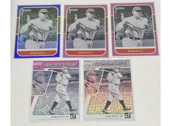 2020 Panini Donruss Babe Ruth Lot Of 5 Colored Parallels Fireworks