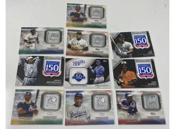 Lot Of 10 MLB Commemorative Anniversary Patch Cards 1 Is #D To /50