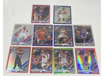 Lot Of 10 Optic Basketball Parallels, Some Numbered