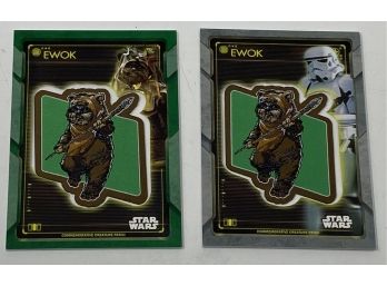 Lot Of 2 2020 Star Wars Holocron Ewok Patch Cards /99