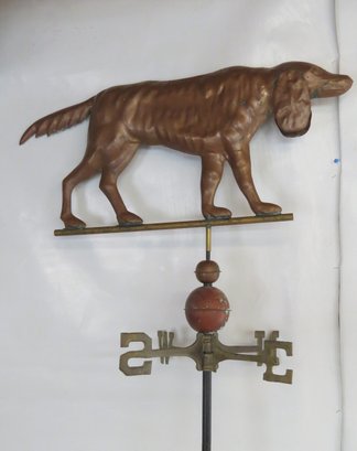 Hunting Dog Copper Weathervane