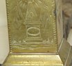Brass Centennial Claw Foot Andirons With Engraved Fronts Of George Washington Memorial
