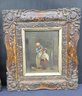 Pair Small Framed German 19th Century Paintings On Board