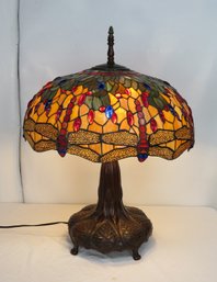 Reproduction Dragonfly Leaded Lamp