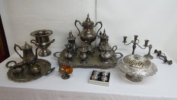 Large Lot Silver Plate