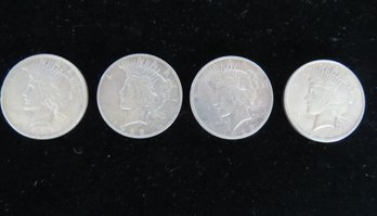 Lot Of 4 Peace Silver Dollars