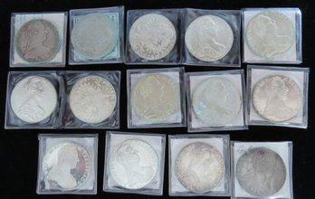 Lot Of 14 Maria Theresa Thaler Austria Trade Coins