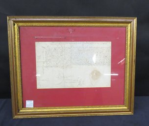 Framed 16th Cent French Document