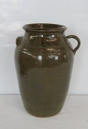 Reggie Meaders, North Georgia, Glazed Pottery Churn