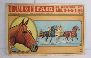 Donaldson Fair At Newport Kentucky, Trotters Racing Poster