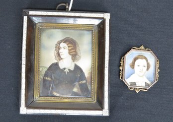 Two Miniature Painted Portraits