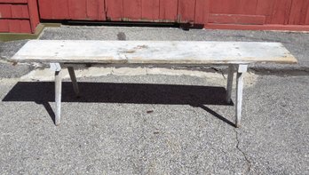 Country Water Bench Painted White