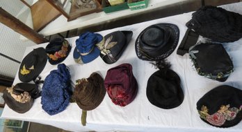 Lot 30 Ladies Hats In Various States Of Repair
