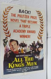 Vintage Movie Poster Of All The Kings Men Copyright 1958 By Columbia Pictures