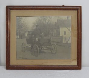 Large Photograph First Auto In Raymond NH, 1902