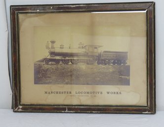 Large Photograph Of Steam Locomotive From Manchester Locomotive Works, Manchester, NH